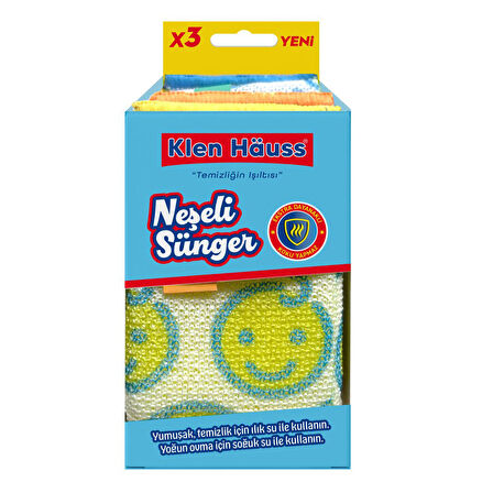 Klen Hauss Neşeli Sünger 3'lü