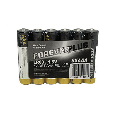 Forever Plus Alkalin İnce Pil 6'lı