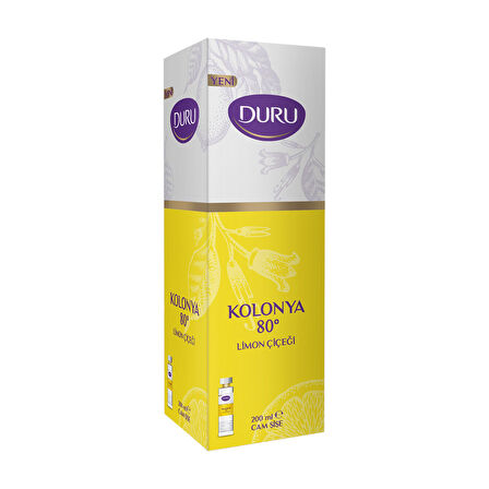 Duru Limon Çiçeği Kolonyası Cam Şişe 200 Ml