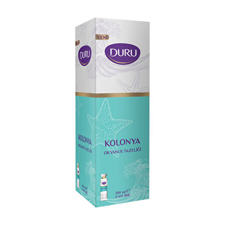 Duru Okyanus Tazeliği Kolonya Cam Şişe 200 Ml