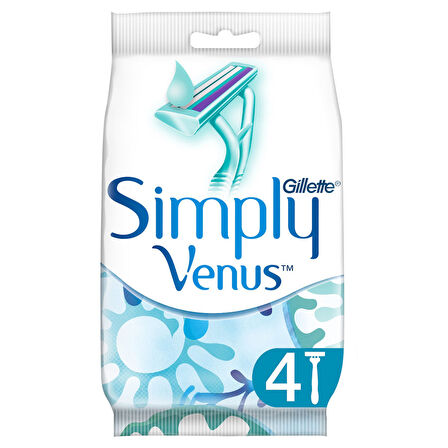 Gillette Simply Venus 2 Kullan At Kadın Tıraş Bıçağı 4 Adet