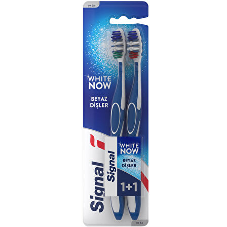 Sıgnal Whıte Now Beyaz Dişler 1+1 Orta Diş Fırçası