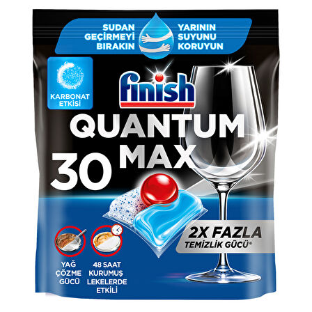 Finish Quantum Max Karbonat Etkisi Bulaşık Makinesi Tableti 30'lu 387 G