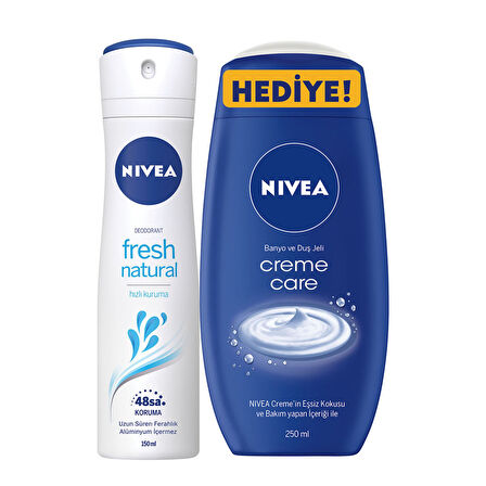 Nivea Fresh Natural Kadın Deodorant 150 Ml + Duş Jeli 250 Ml