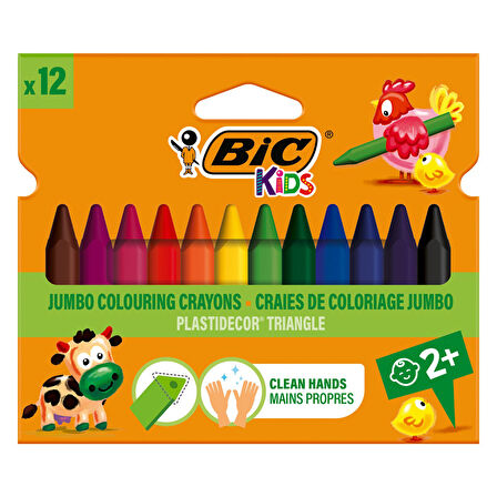 Plastı Decor Eli Boyamayan Üçgen Pastel 12'Li