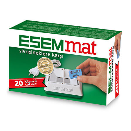 Esemmat Sivrisinek Kovucu Klasik Mat Tablet 20'li