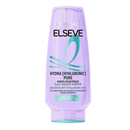 L'Oréal Paris Elseve Hydra [Hyaluronic] Pure Salisilik Asit içeren Yağlanma Karşıtı Nemlendirici Saç Kremi 250 Ml