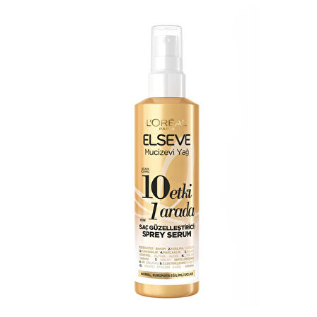 Elseve Mucizevi Yağ 10 Etki 1 Arada Saç Güzelleştirici Sprey Serum 150 Ml