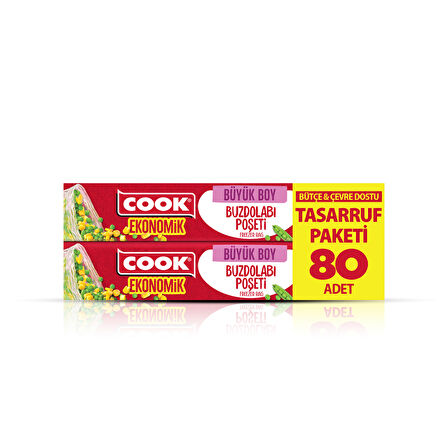 Cook Eko Buzdolabı Poşeti Büyük Boy 80'li