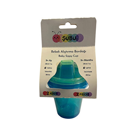 Şubu Baby Alıştırma Bardağı Mavi 200Ml 2'li