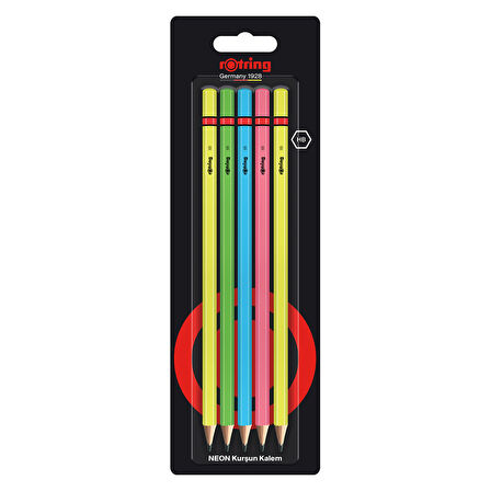 Rotring Neon Kurşun Kalem 5'li Blister