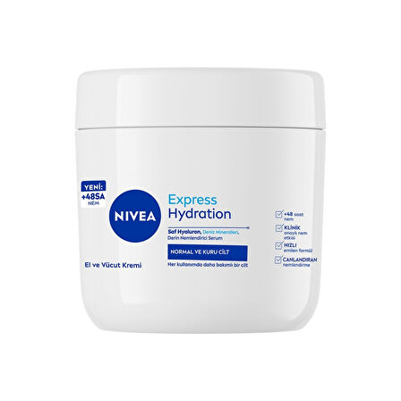 NIVEA Express Hydration Nemlendirici El ve Vücut Bakım Kremi 400 Ml