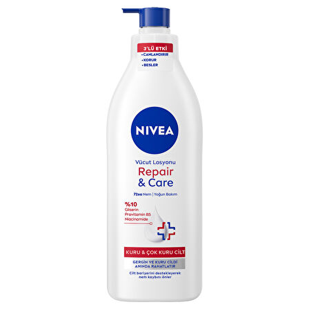 NIVEA Repair & Care Kuru Ciltler Yoğun Nemlendirici Vücut Bakım Kremi 400 Ml