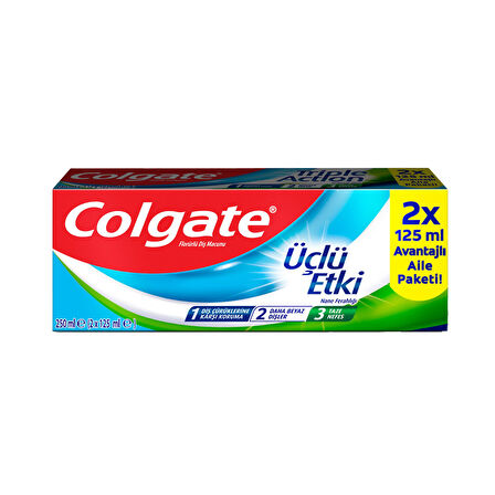 Colgate Üçlü Etki Diş Macunu 2x125 Ml