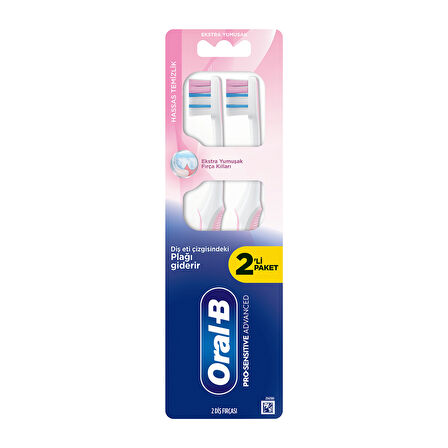 Oral-B Pro-Sensitive Hassas Temizlik Diş Fırçası 2'li