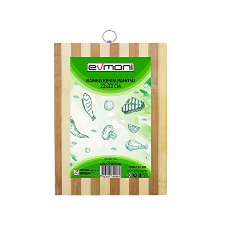 Evmoni Bambu Kesme Panosu Dikdörtgen
