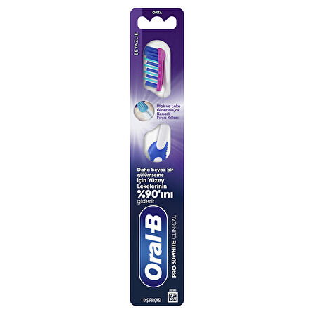 Oral-B Pro-3D White Clinical Beyazlık Diş Fırçası Orta