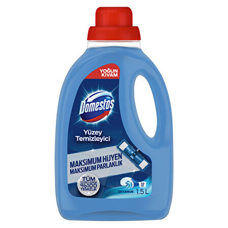 Domestos Yüzey Temizleyici Okyanus Maksimum Hijyen Tüm Yüzeyler için Yüzey Temizleyici 1500 ML