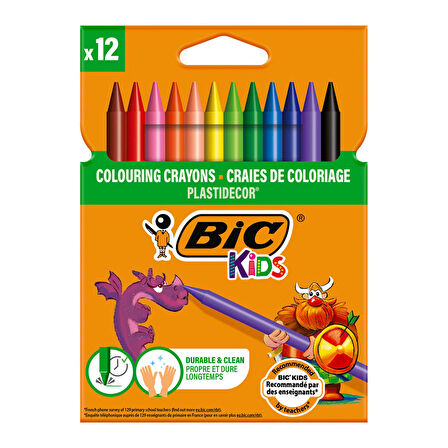 Bic Elleri Boyamayan Pastel Boya 12'li