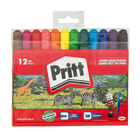 Pritt 12 li Jumbo Yuvarlak Keçeli Kalem