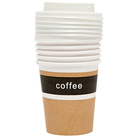 Propack 8 Oz (250 Ml) To Go Bardak ve Kapak Seti 6'lı