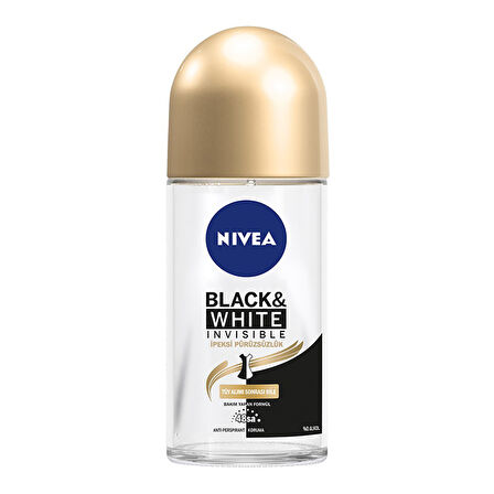 NIVEA Kadın Roll-on Deodorant Black&White İpeksi Pürüzsüzlük 72 Saat 50ml