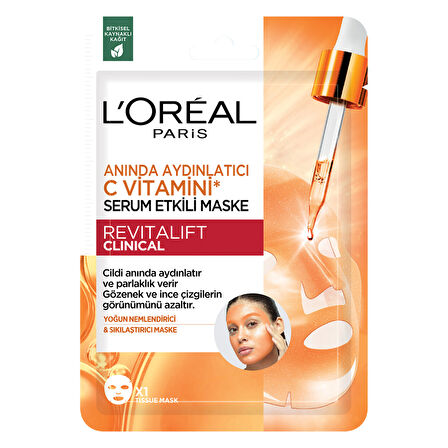 L'Oréal Paris Anında Aydınlatıcı C Vitamini Serum Maske 26 G