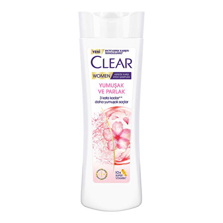 Clear Women Kepeğe Karşı Etkili Şampuan Yumuşak Parlak Kiraz Çiçeği Esansı & Keratin 350 ml