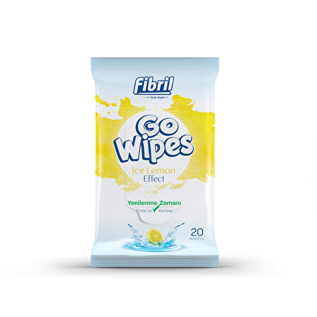 Fibril Go Wipes Islak Mendil Limon Ferahlığı 20'li
