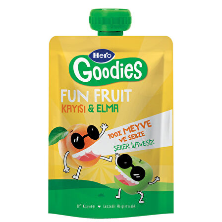 Hero Goodies Kayısı - Elma Pouch 100 G 2 ADET