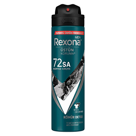 Rexona Men Erkek Sprey Deodorant Kömür Detox 150 ml 2 ADET