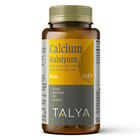 Talya Calcium Magnezyum - Zn- Vitamin D 60 Tablet 2 ADET