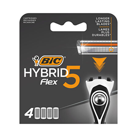 BIC Hybrid 5 Flex Tıraş Bıçağı Yedek Kartuşu 4'lü 2 ADET