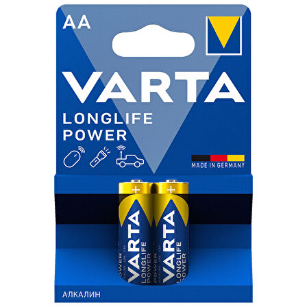 Varta Longlife Power AA Kalem Pil 2'li Paket (Alkalin) 2 ADET