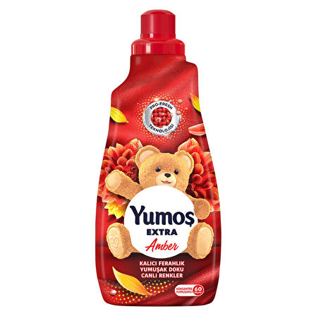 Yumoş Extra Konsantre Çamaşır Yumuşatıcı Amber 1440 ml 60 Yıkama 2 ADET