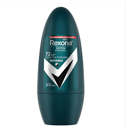 Rexona Men Invisible Black + White 72Sa Roll On 50 Ml 2 ADET