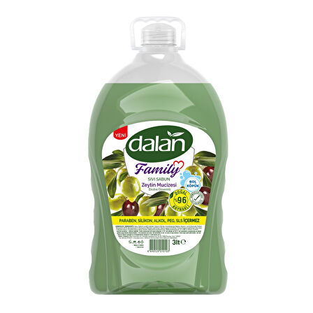 Dalan Family Sıvı Sabun Zeytin Mucizesi 3 L 2 ADET