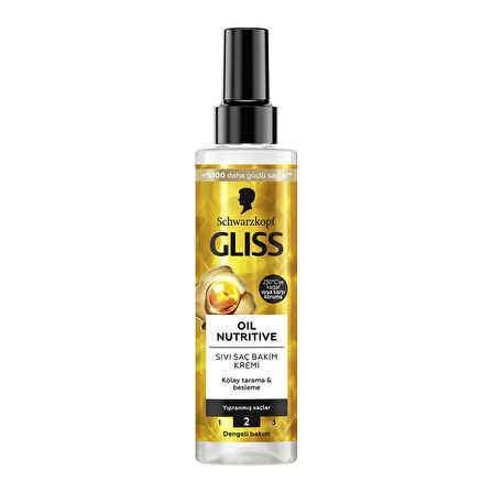 Gliss Oil Nutritive Sıvı Saç Kremi 200 Ml 2 ADET