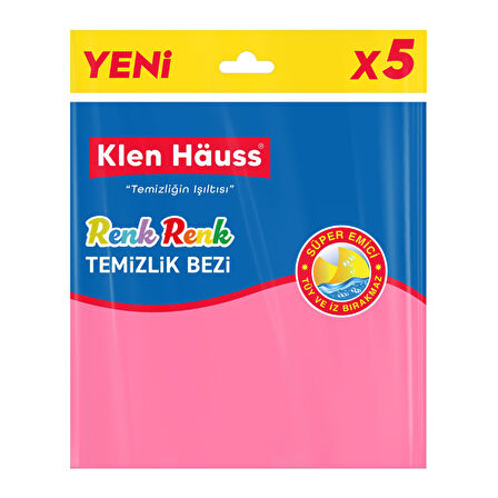 Klen Hauss Renk Renk Temizlik Bezi 5'li 2 ADET