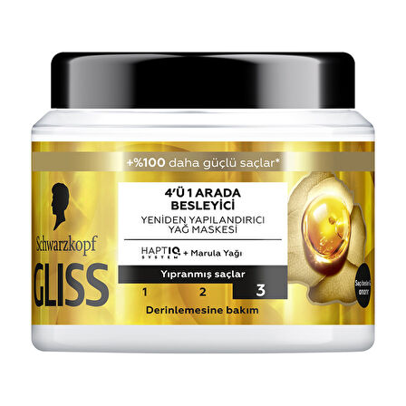 Gliss Nutritive Saç Bakım Maskesi 400Ml 2 ADET