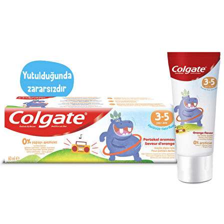 Colgate 3-5 Yaş Portakal Aromalı Florürsüz Çocuk Diş Macunu 60 Ml 2 ADET