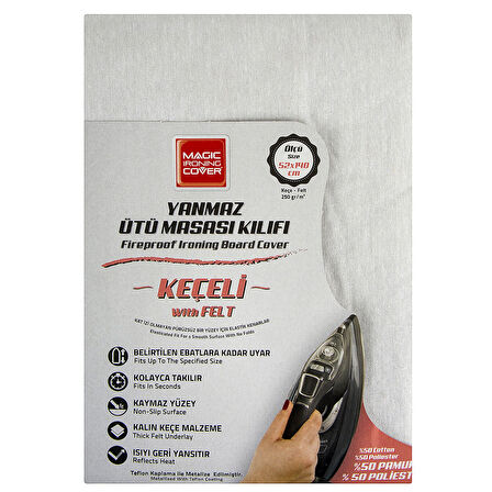 Magic Saver Yanmaz Ütü Masası Kılıfı 52X140 Cm 2 ADET