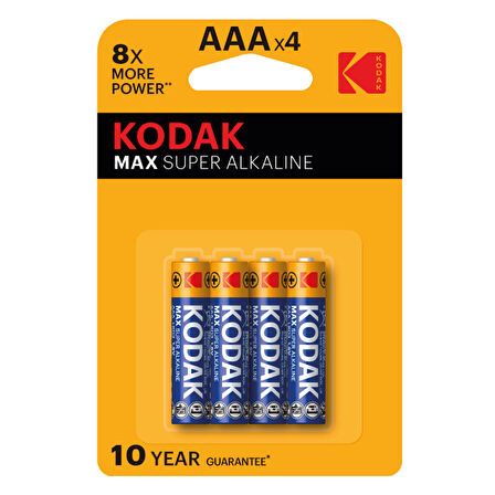 Kodak Max Alkalin İnce Pil AAA 4'lü 2 ADET