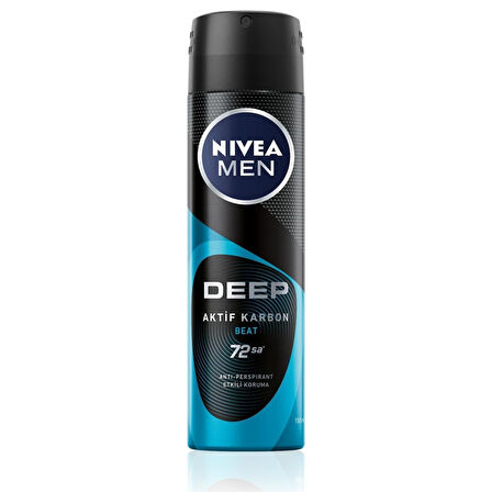 NIVEA MEN Erkek Sprey Deodorant Deep Dimension Beat 150 Ml 2 ADET