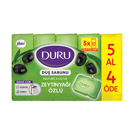 Duru Nature's Olive Zeytinyağı Özlü Duş Sabunu 5 x 150 G 2 ADET