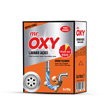 Mr. Oxy Lavabo Açıcı 3 x 70 G 2 ADET