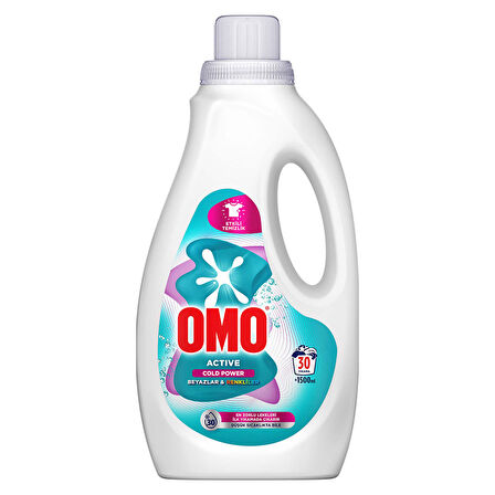 Omo Active Cold Power Beyazlar ve Renkliler için Sıvı Deterjan 1500 Ml 2 ADET