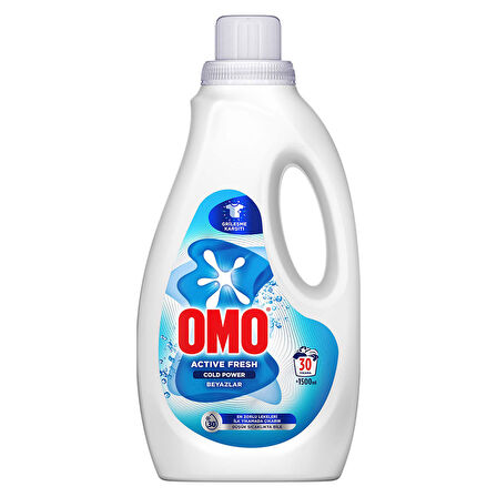Omo Active Fresh Cold Power Beyazlar İçin Sıvı Deterjan 1500 Ml 2 ADET