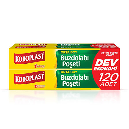 Koroplast Dev Ekonomi Buzdolabı Poşeti (3+1) Orta 120'li 2 ADET