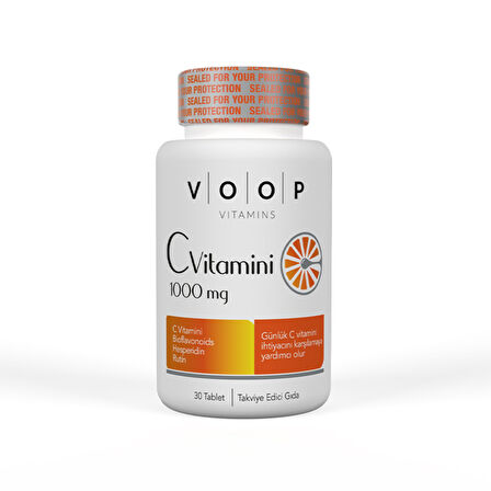Voop Vitamin C + Turunçgil Bioflavonoidleri 1000 Mg 30'l 2 ADET